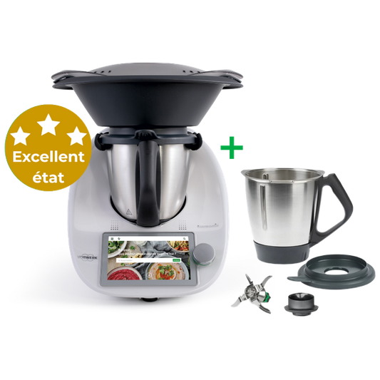 Thermomix TM6 reconditionné + Second bol + Thermomix Sensor + Découpe-Minute+ - Garantie 2 ans - Excellent état