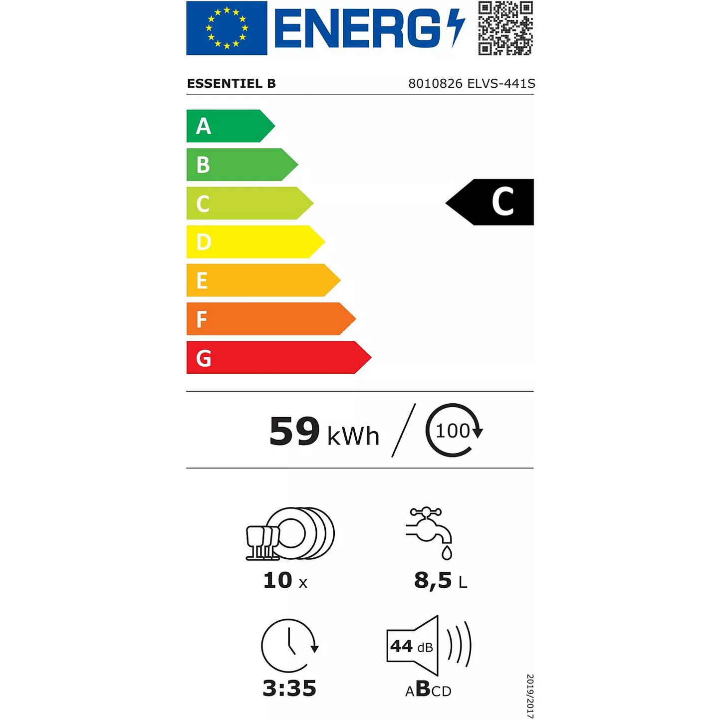 Lave-vaisselle 45 cm EssentielB ELVS-441s – 10 couverts