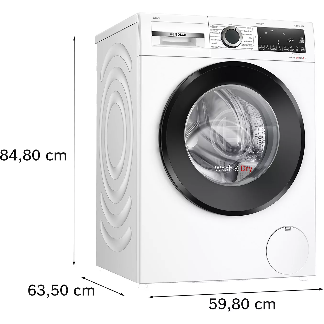 Lave-linge séchant hublot Bosch WNG254ASFR Série 6 – 10,5 kg / 6 kg