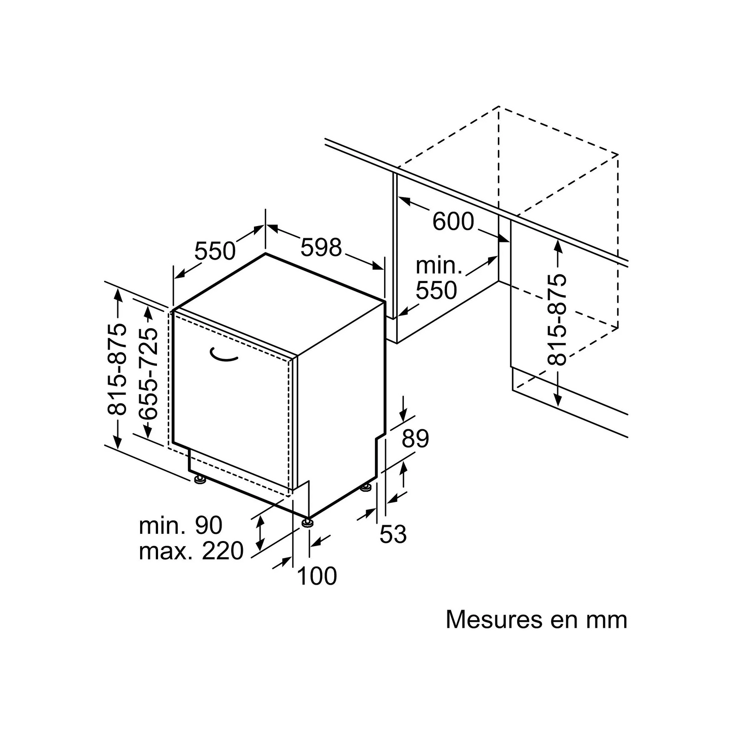 Lave-vaisselle encastrable Bosch SMV4EVX36F Serenity – Série 4 – 14 couverts