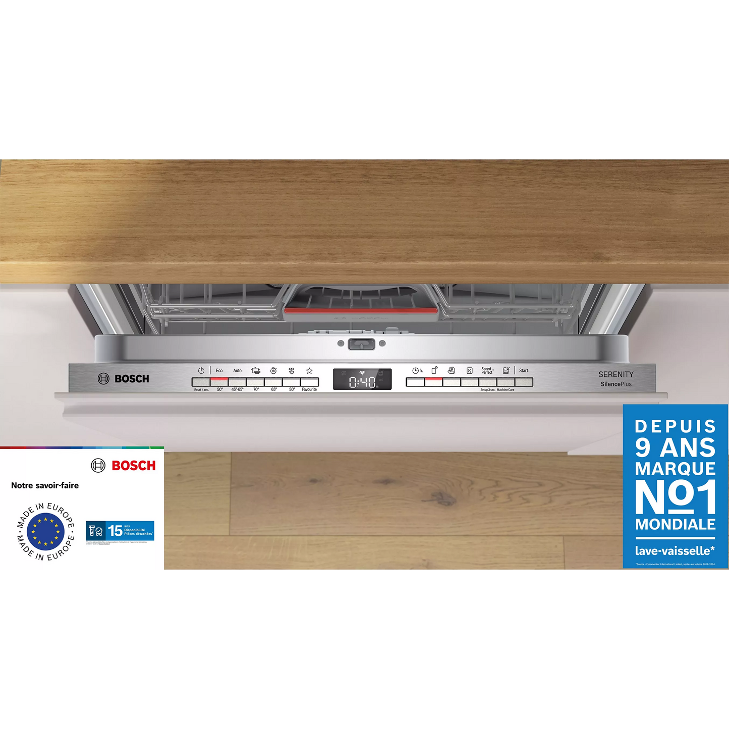 Lave-vaisselle encastrable Bosch SMV4EVX36F Serenity – Série 4 – 14 couverts