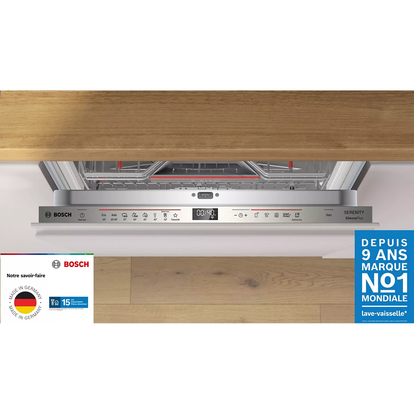 Lave-vaisselle encastrable Bosch SMV6ECX12F Serenity – Série 6 – 14 couverts