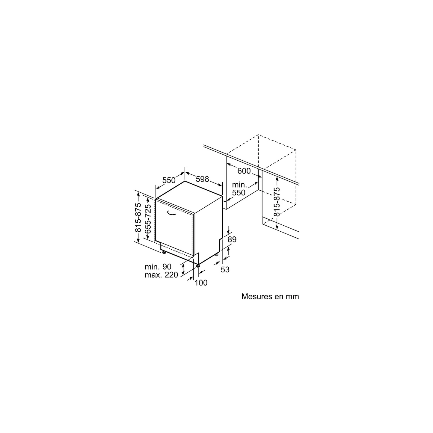 Lave-vaisselle encastrable Bosch SMV6ECX12F Serenity – Série 6 – 14 couverts