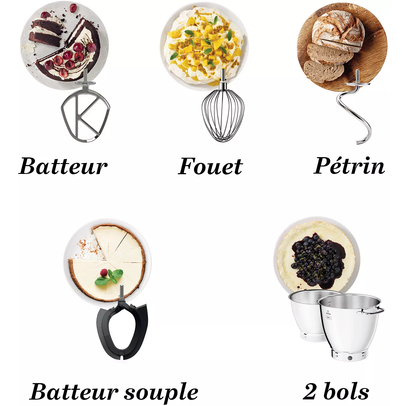 Robot pâtissier Kenwood Titanium Chef Patissier XL KWL90.009SI – Gris