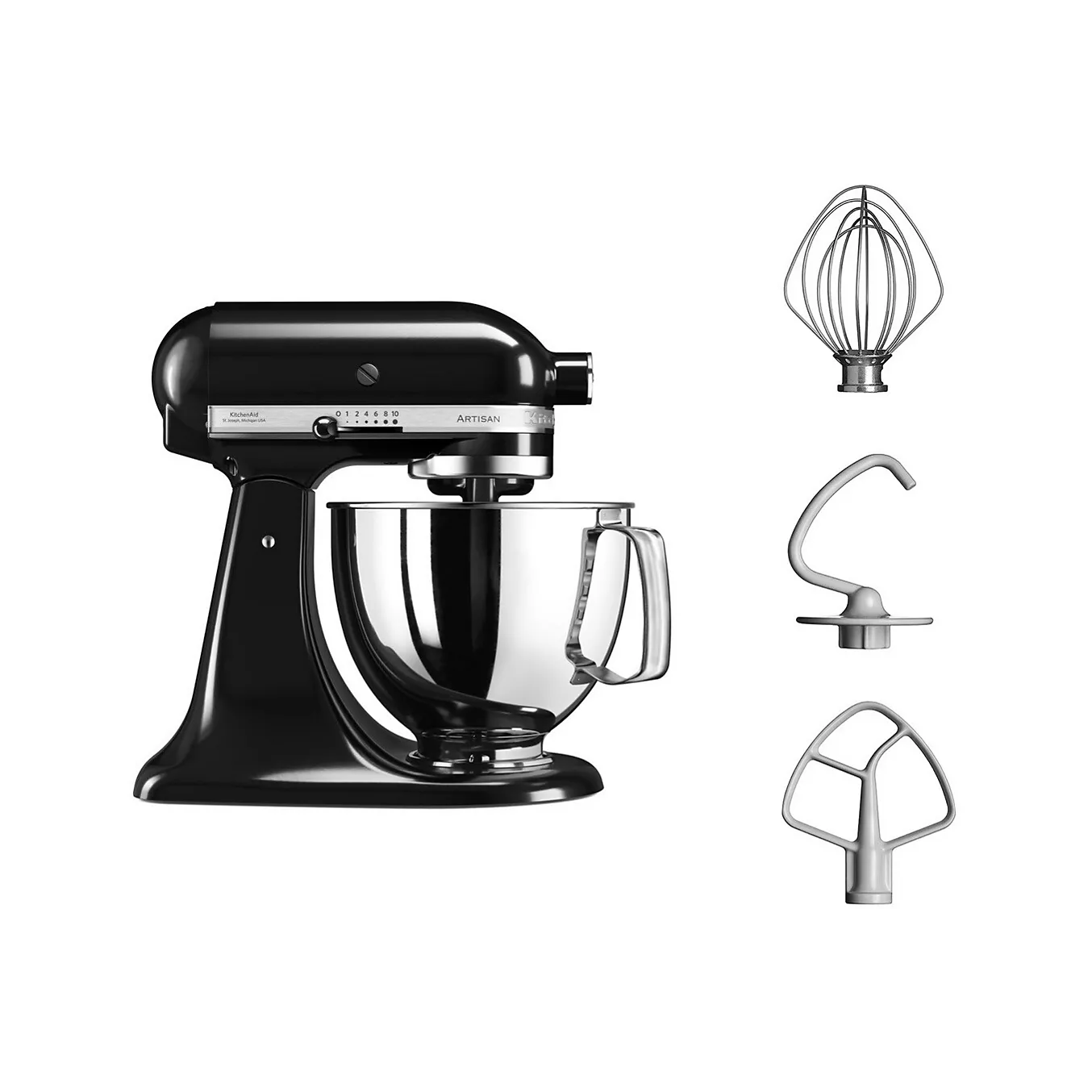 Robot pâtissier KitchenAid Artisan 5KSM125EOB – Noir Onyx