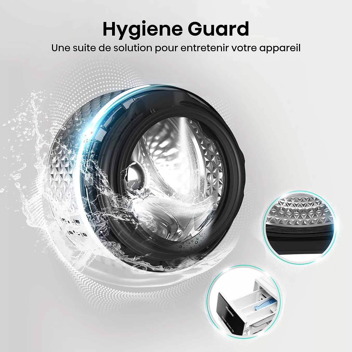 Lave-linge hublot Hisense WF10453SBWL – 10 kg
