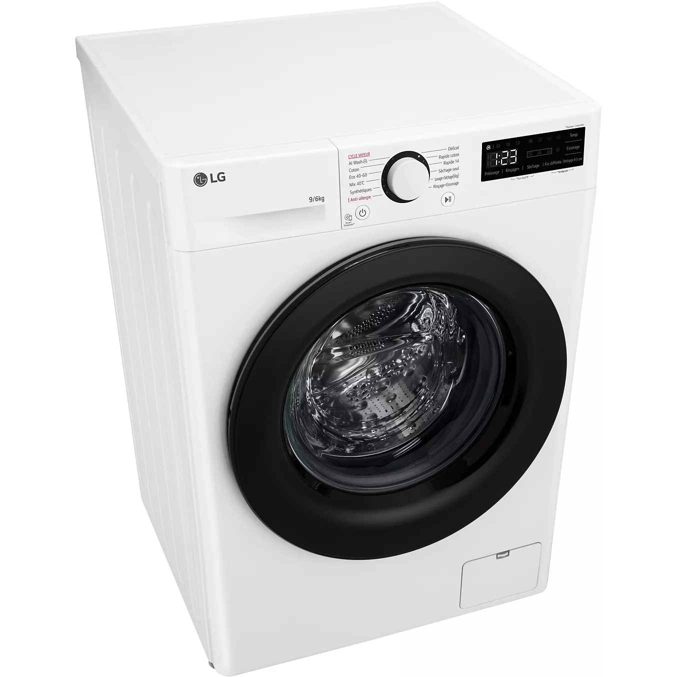Lave-linge séchant hublot LG F964R35WRS – 9 kg / 6 kg