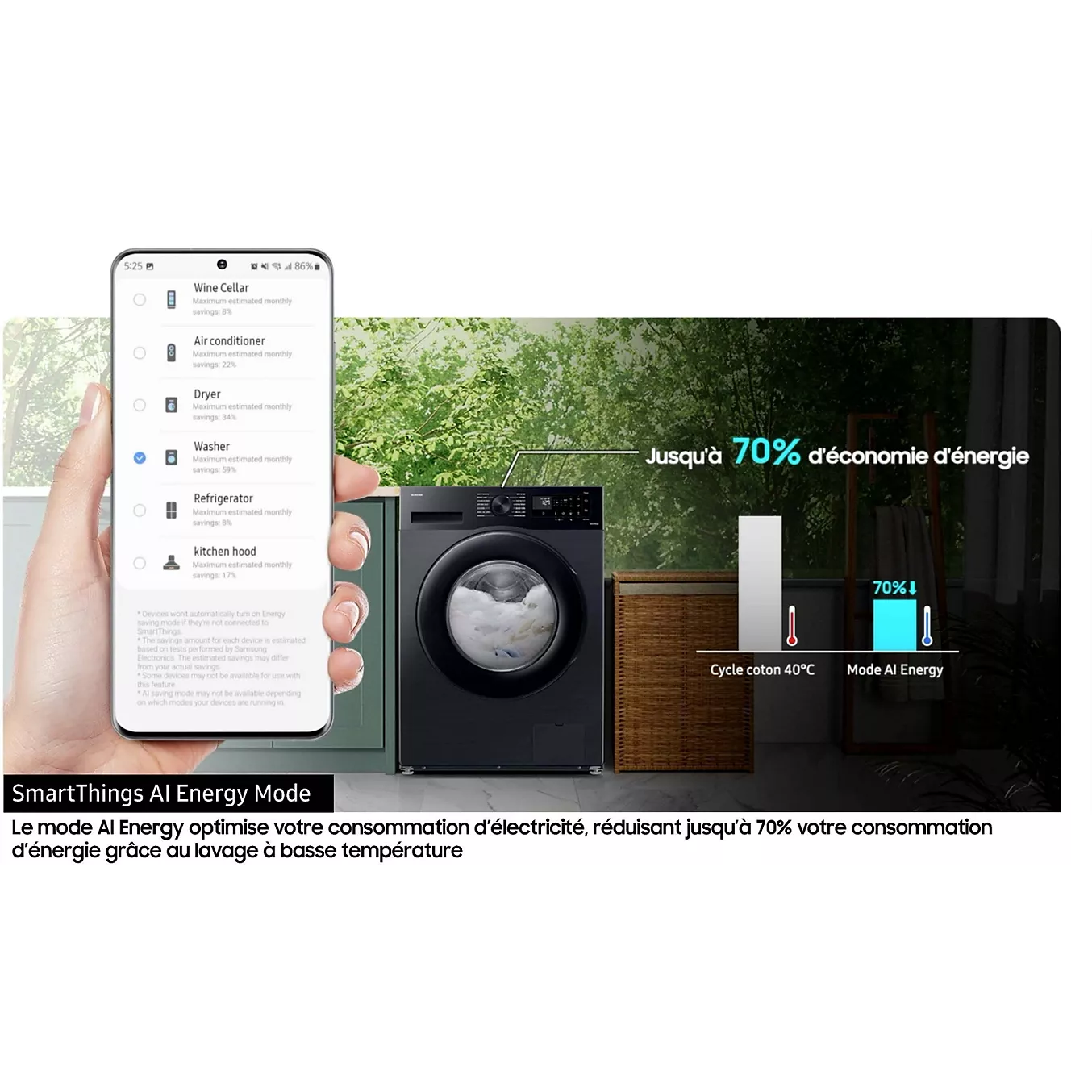 Lave-linge hublot Samsung WW80CGC04DAH – 8 kg